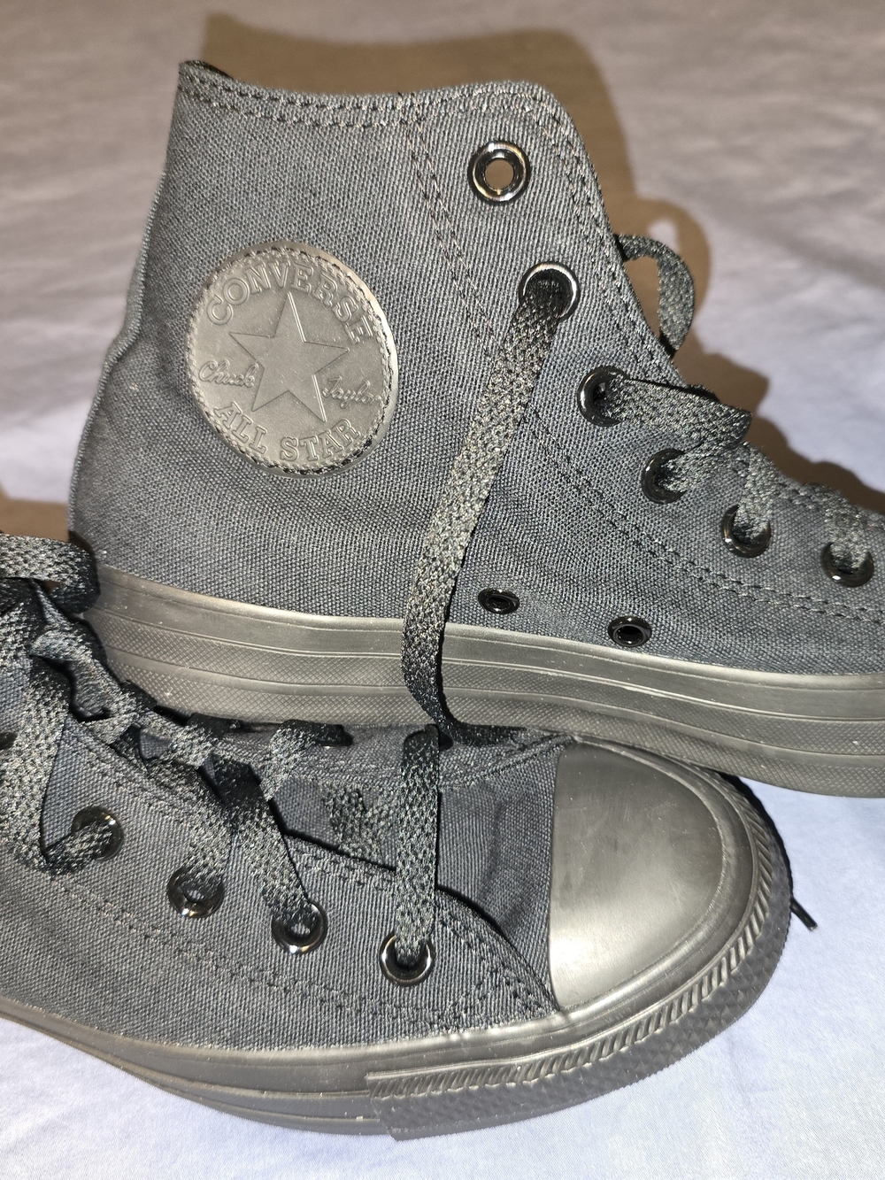 Converse Womans Classic High Top Sneakers in Monchrome Black